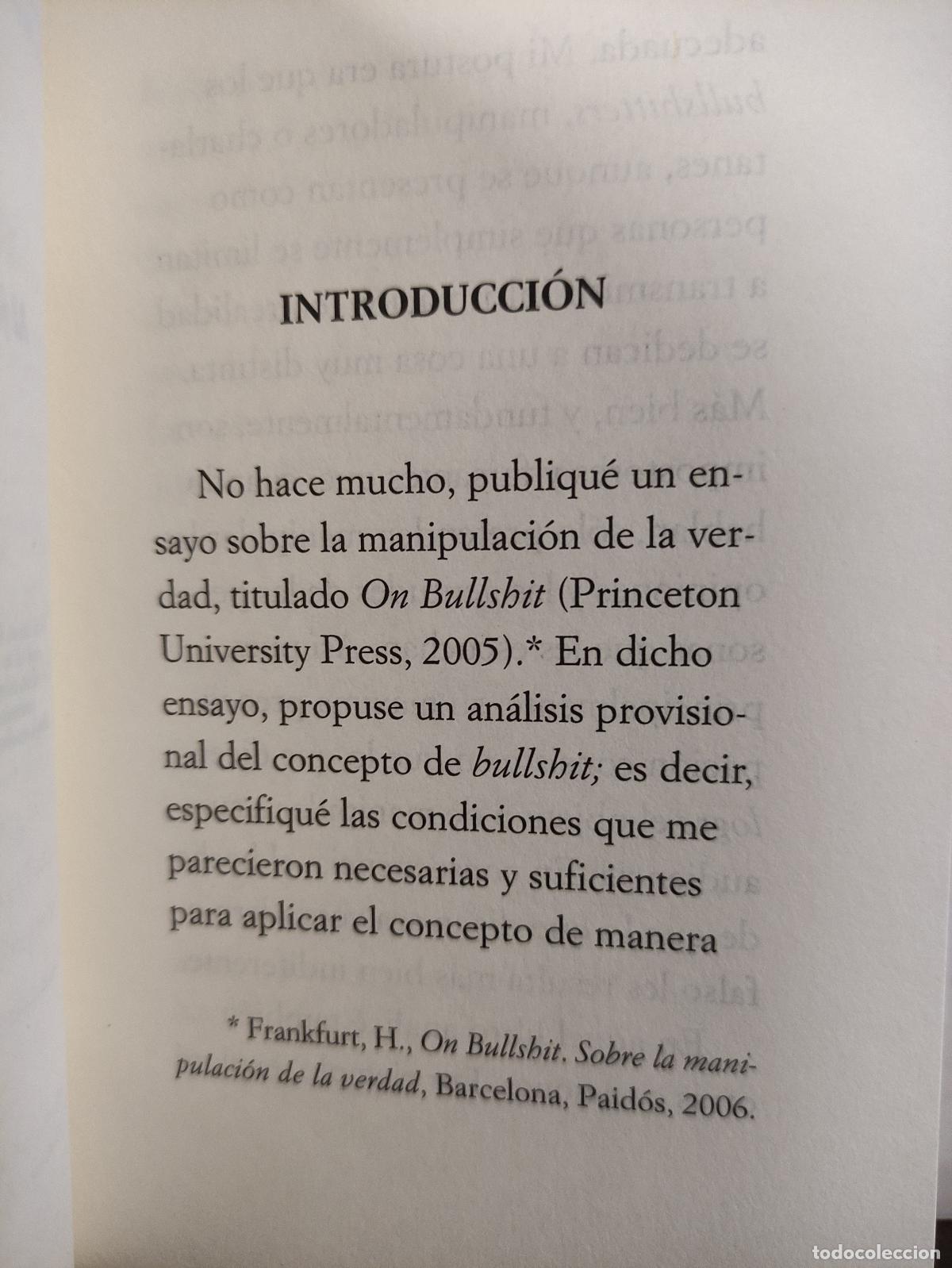 Libros: SOBRE LA VERDAD - HARRY G. FRANKFURT - Foto 2
