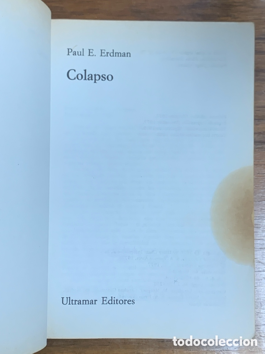 Libros: Colapso, Paul E. Erdman - Ultramar 1980 - Foto 2