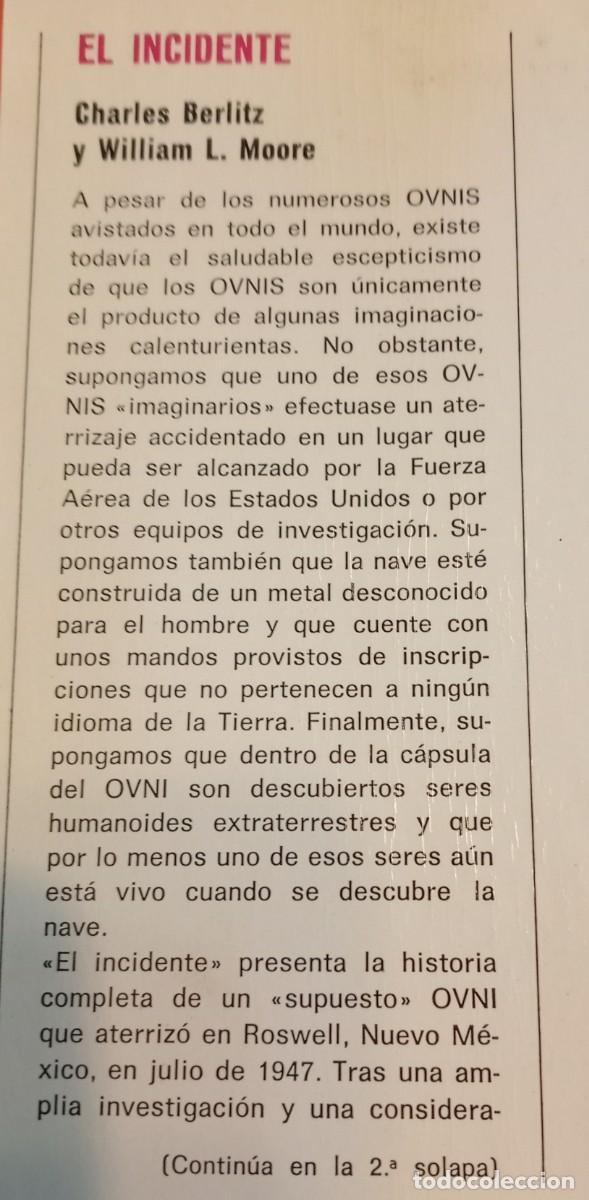 Libros: EL INCIDENTE, CHARLES BERLITZ, 1 EDICI&Oacute;N MAYO 1981 - Foto 3