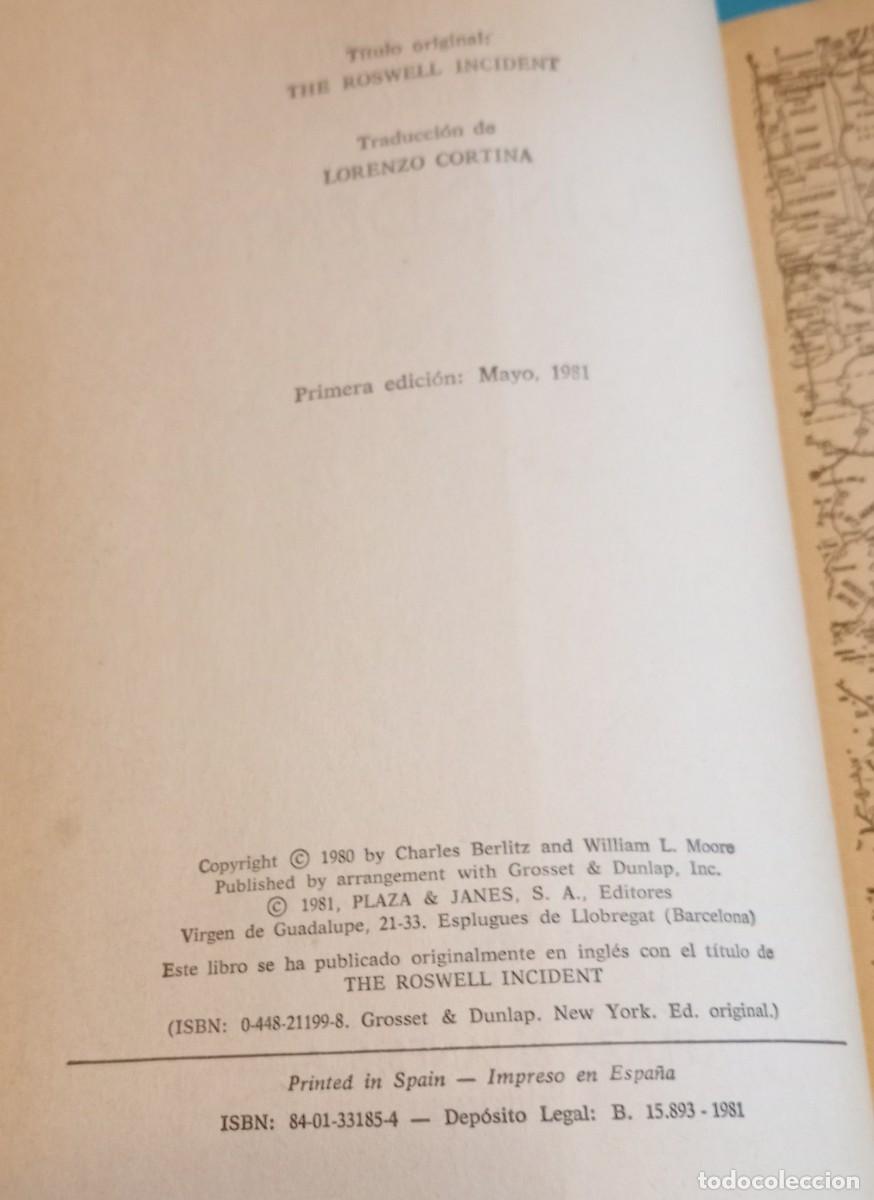 Libros: EL INCIDENTE, CHARLES BERLITZ, 1 EDICI&Oacute;N MAYO 1981 - Foto 8