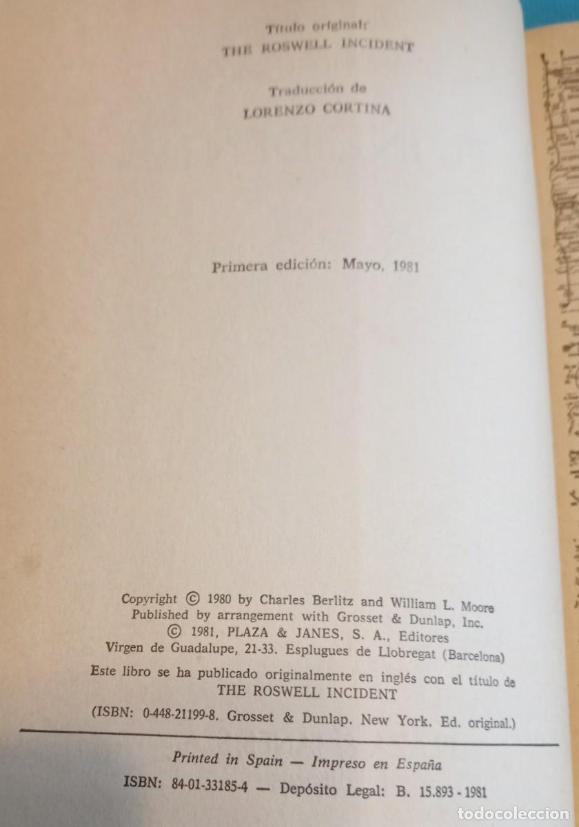 Libros: EL INCIDENTE, CHARLES BERLITZ, 1 EDICI&Oacute;N MAYO 1981 - Foto 9