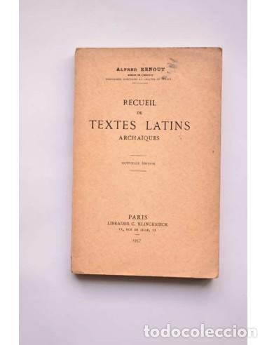 Libros: Recueil de textes latins archa&iuml;ques - ERNOUT, Alfred - Foto 1