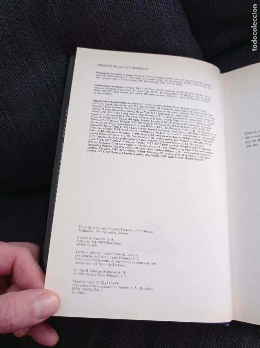 Libros: Libro El tesoro del Atocha. R. Duncan Mathewson III. C&iacute;rculo de lectores 1988. - Foto 5