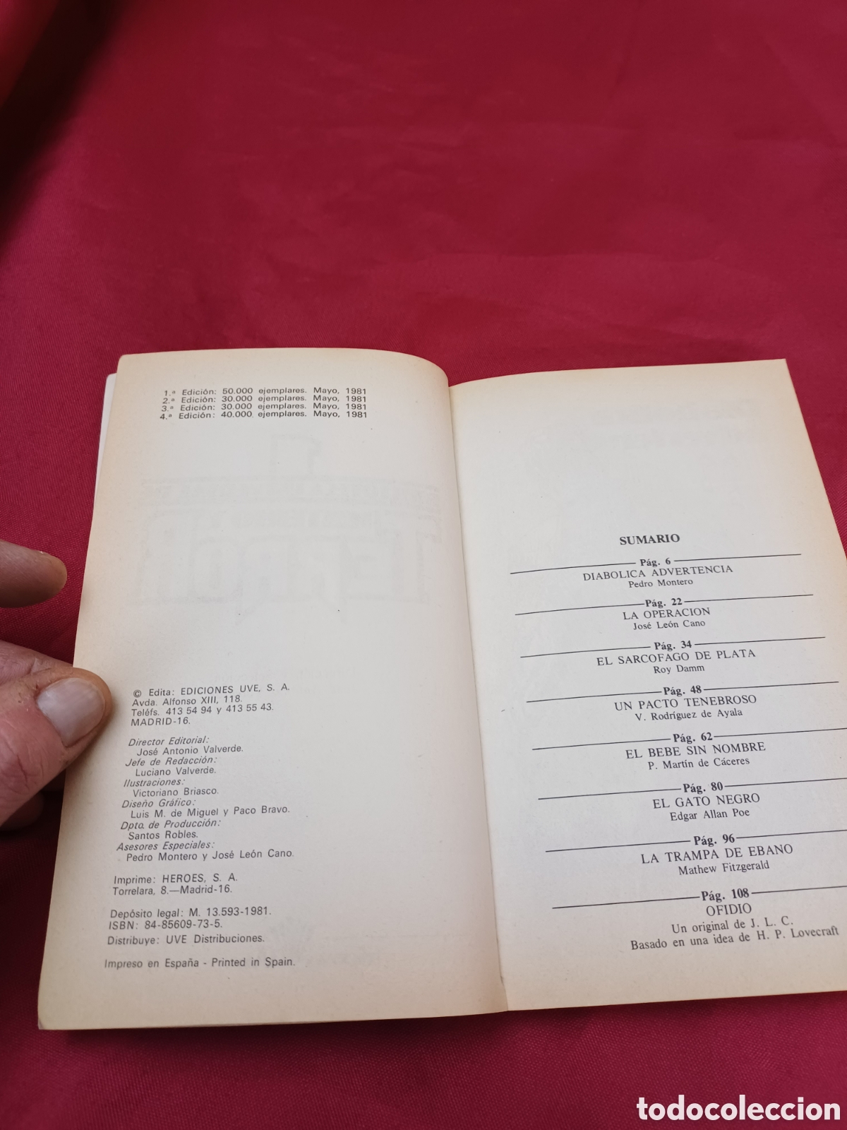 Libros: BIBLIOTECA UNIVERSAL DE MISTERIO Y TERROR, NUM. 1, 1981 - Foto 7