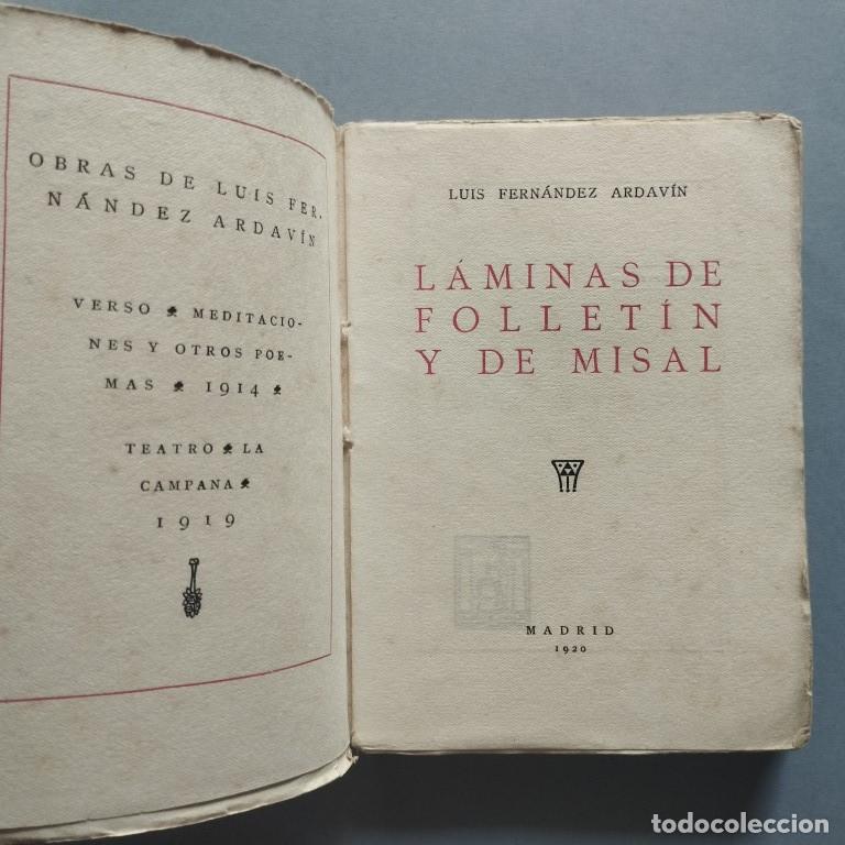 Libros: L&aacute;minas de Follet&iacute;n y de Misal. - Fern&aacute;ndez Ardav&iacute;n, Luis. - Foto 2