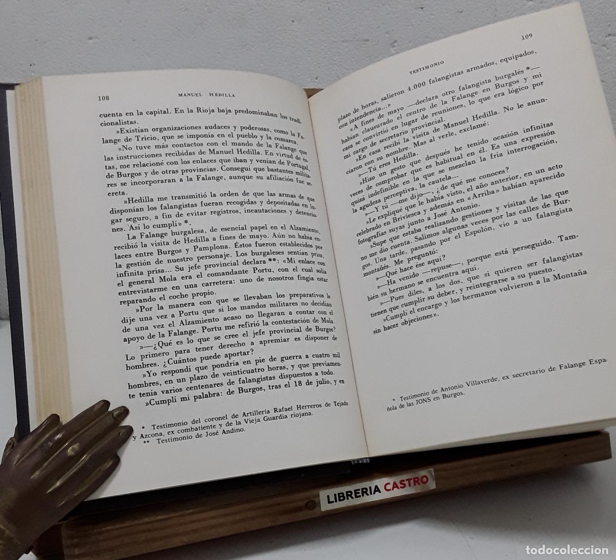 Libros: Testimonio. Manuel Hedilla - Manuel Hedilla - Foto 3