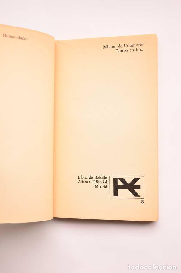 Libros: Diario &iacute;ntimo - UNAMUNO, Miguel de? - Foto 2