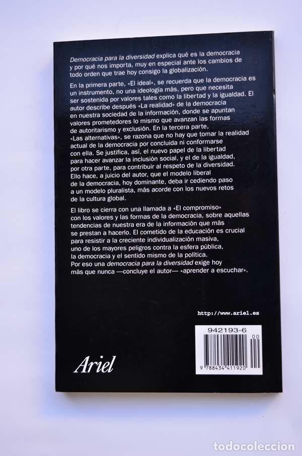 Libros: Democracia para la diversidad - BILBENY, Norbert - Foto 3