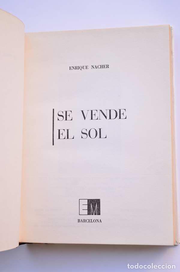 Libros: Se vende el sol - NACHER, Enrique - Foto 2