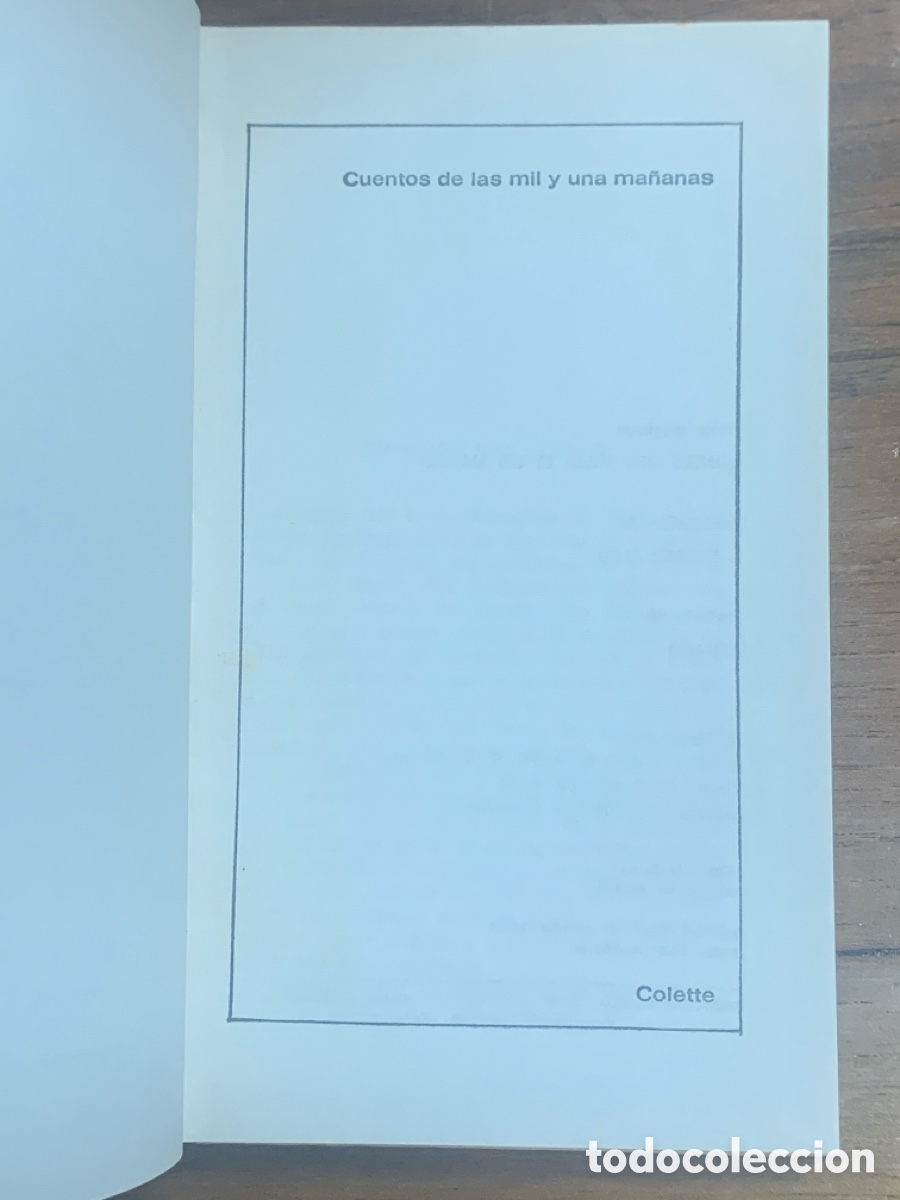 Libros: Cuentos De Las Mil y Una Ma&ntilde;anas, Colette - PLAZA & JANES 1973 - Foto 2