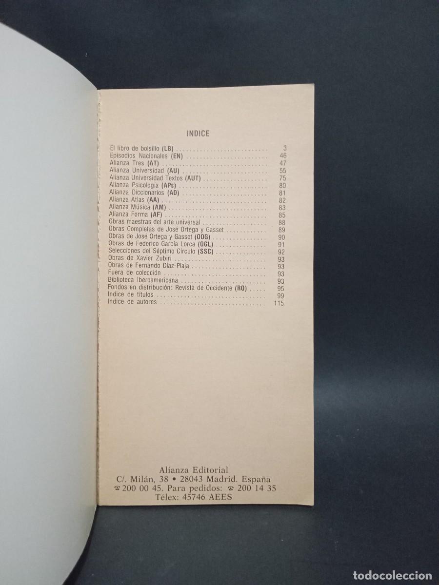 Libros: ALIANZA - COLECCIONES - 1985 - Foto 3