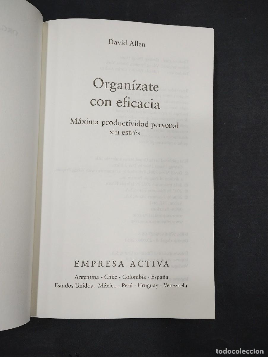 Libros: ORGAN&Iacute;ZATE CON EFICACIA - ALLEN, DAVID - Foto 2
