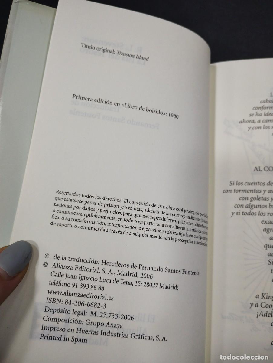 Libros: LA ISLA DEL TESORO. R.L. STEVENSON. ALIANZA EDITORIAL - Foto 2