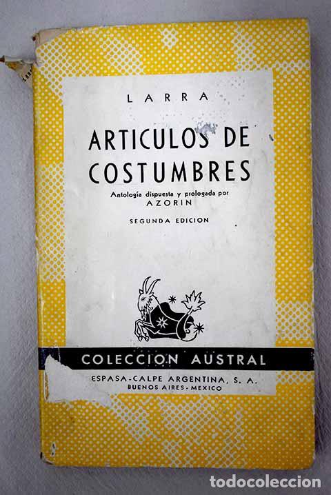 Libros: Art&iacute;culos de Costumbres.- Larra - Foto 1