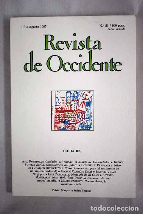 Libros: Revista de Occidente, n&ordm; 51: Ciudades - Foto 1