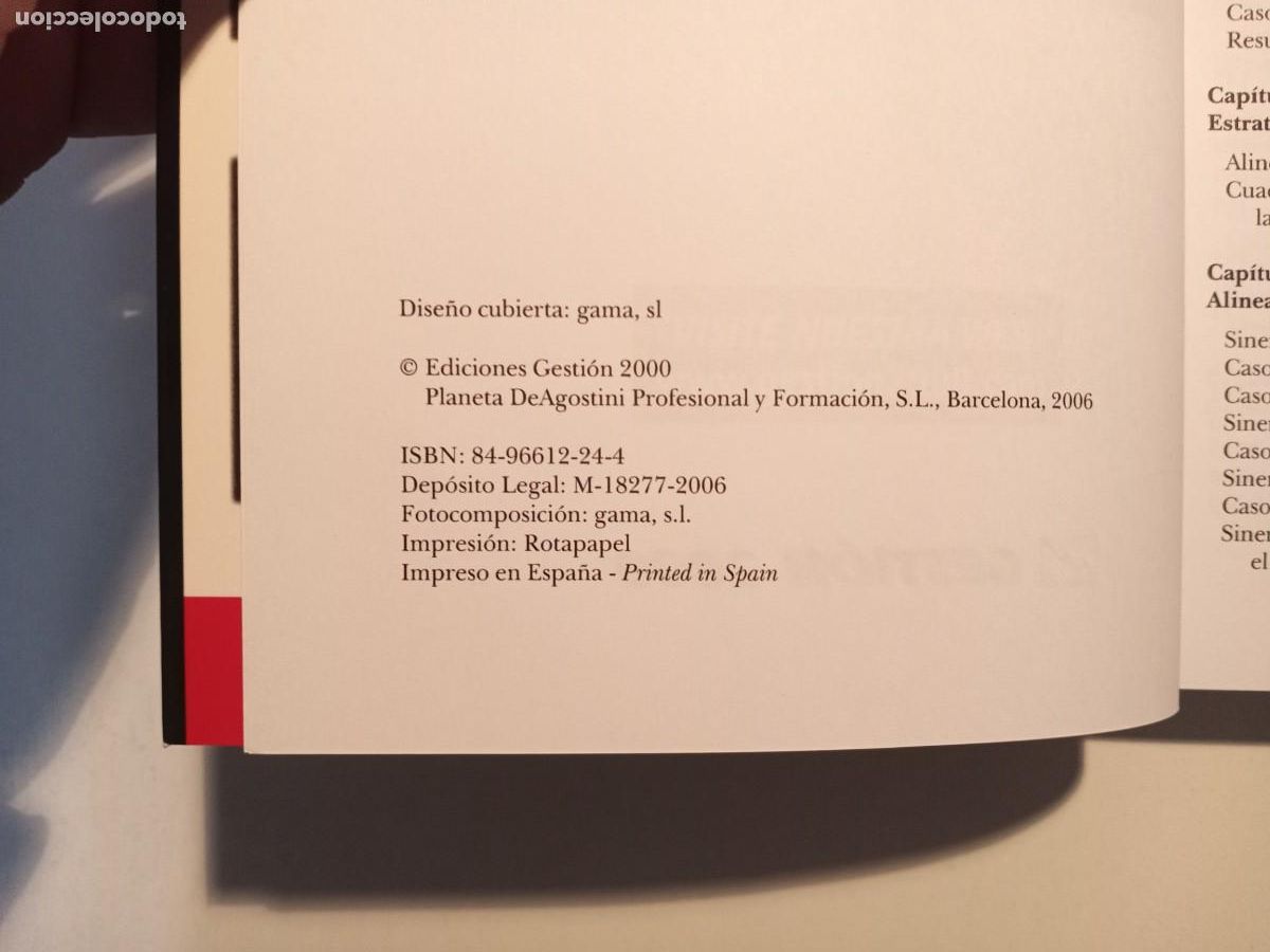 Libros: ALIGNMENT - ROBERT S. KAPLAN / DAVID P. NORTON - GESTI&Oacute;N 2000 HARVARD BUSINESS SCHOOL PRESS 2006 - Foto 5