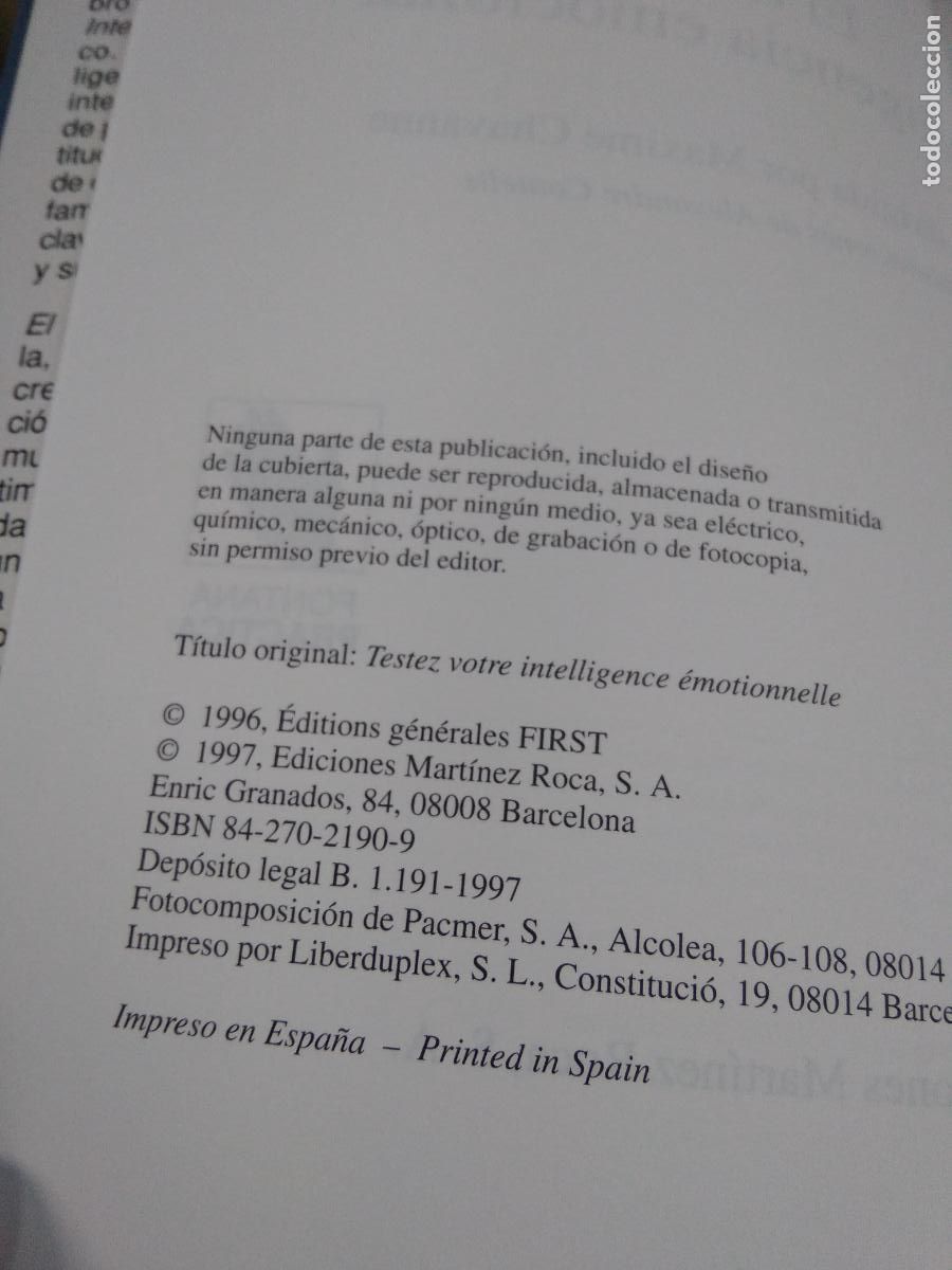 Libros: El test de inteligencia emocional Mart&iacute;nez Roca L.7539-1381 - Foto 5