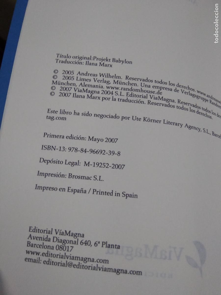 Libros: Projekt Babylon Andreas Wilhelm L.7539-1382 - Foto 3