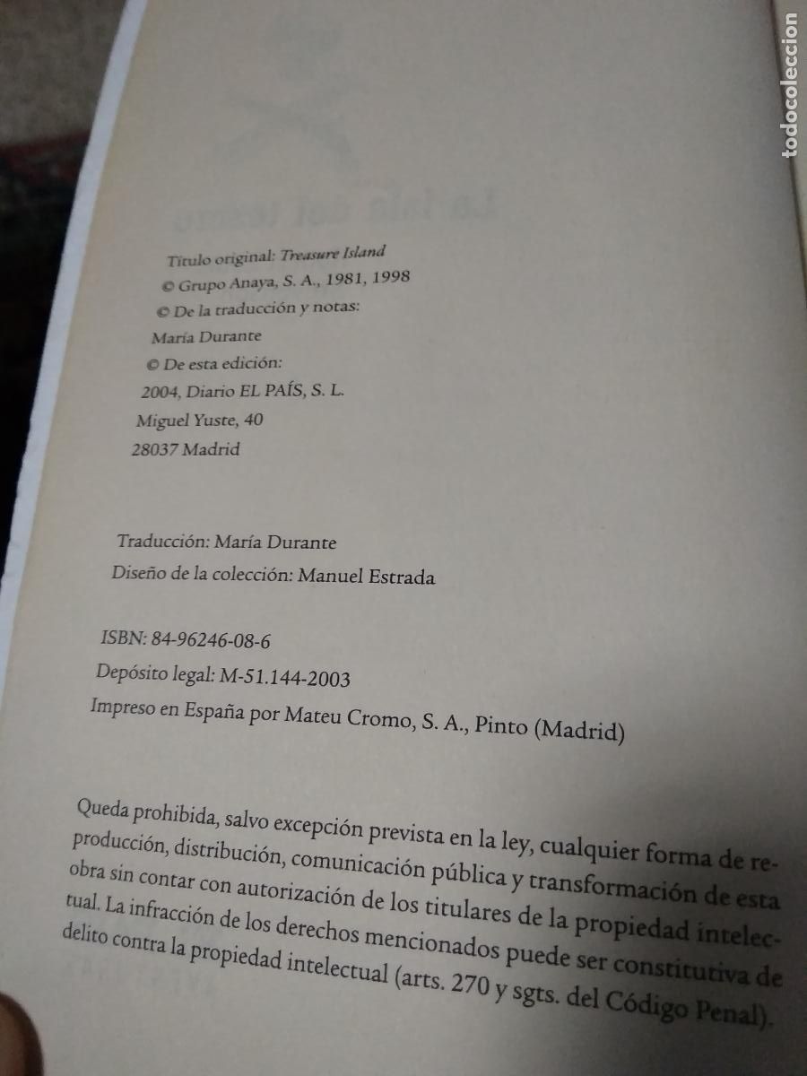Libros: Las isla del Tesoro Robert Louis Stevenson L.7539-1434 - Foto 5
