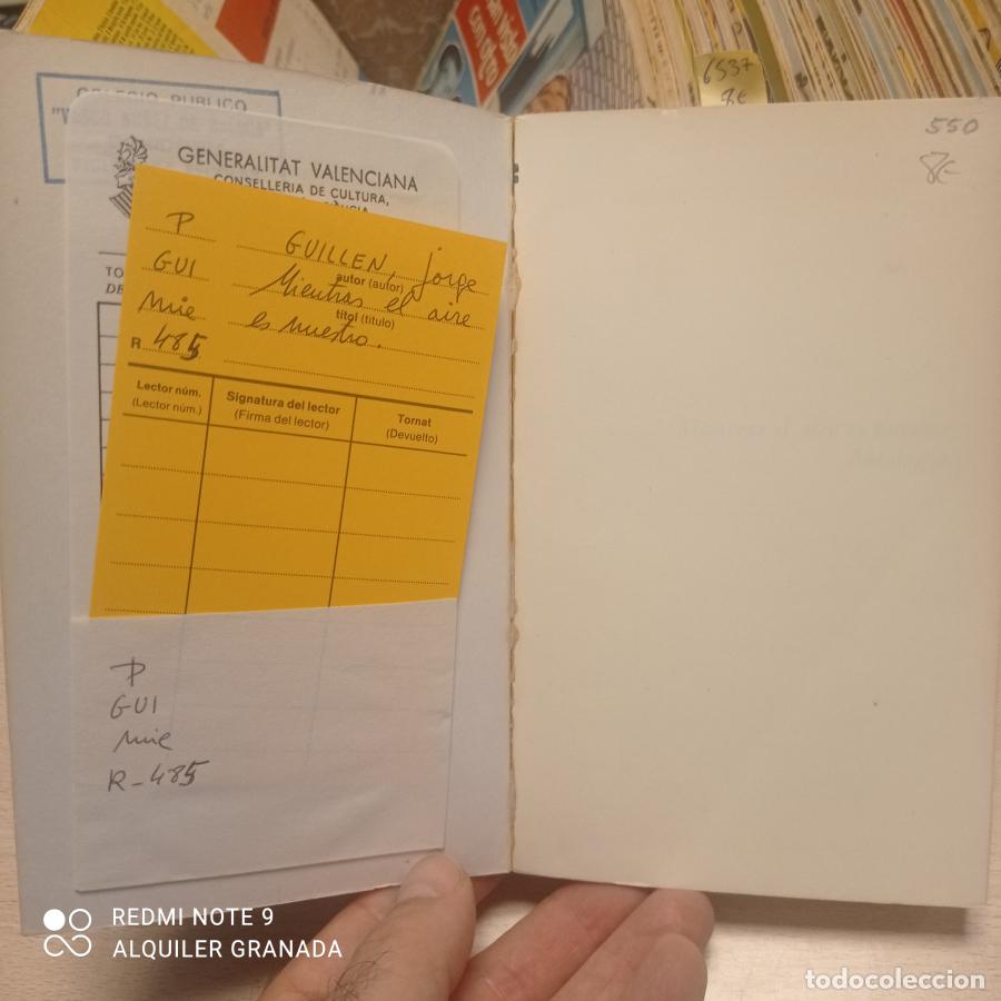 Libros: MIENTRAS EL AIRE ES NUESTRO - Jorge Guillen - Foto 3