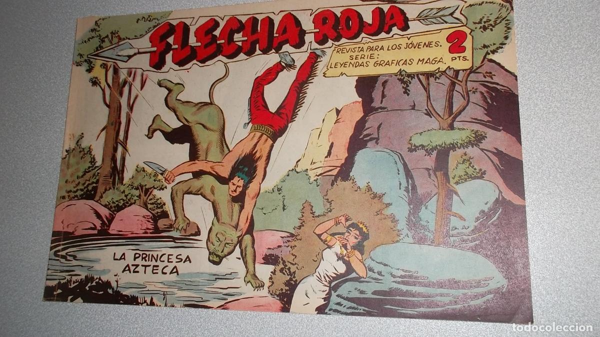 Libros: FLECHA ROJA N&ordm; 45 - LA PRINCESA AZTECA - ORIGINAL MAGA 1962 - - Foto 1