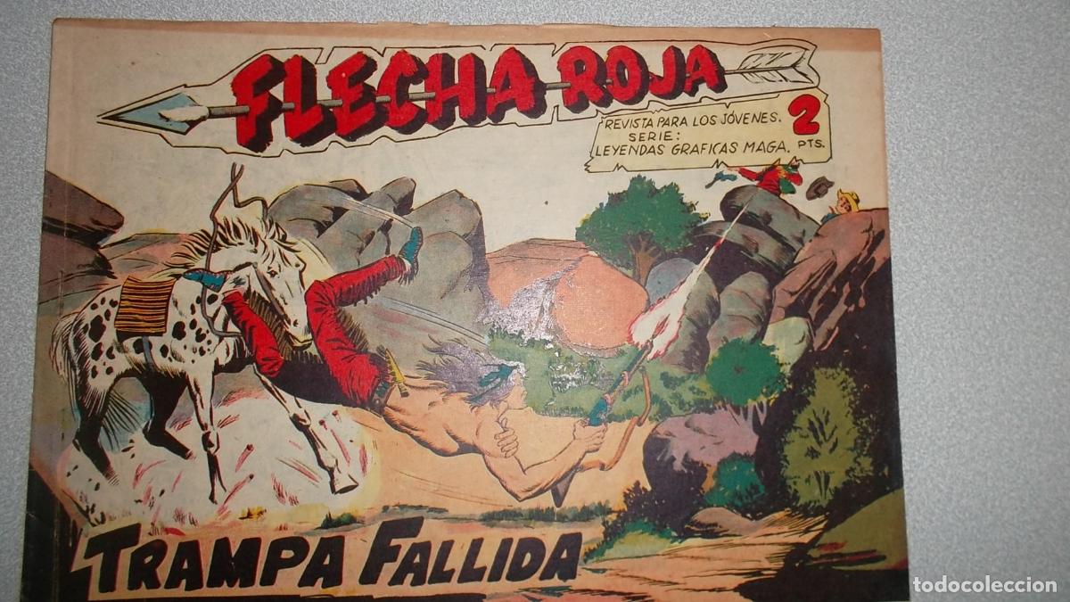 Libros: FLECHA ROJA N&ordm; 36 -TRAMPA FALLIDA - ORIGINAL MAGA 1962 - - Foto 1