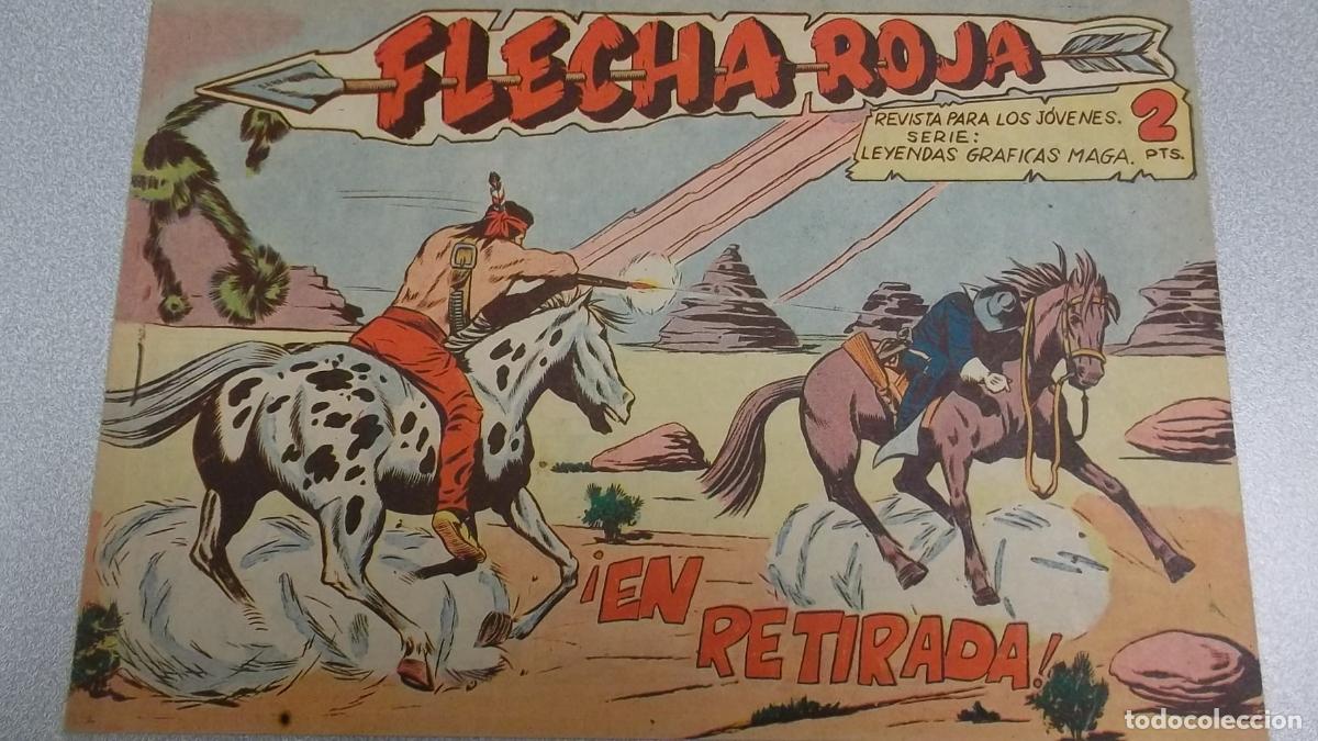 Libros: FLECHA ROJA N&ordm; 7- EN RETIRADA- ORIGINAL MAGA 1962 - - Foto 1