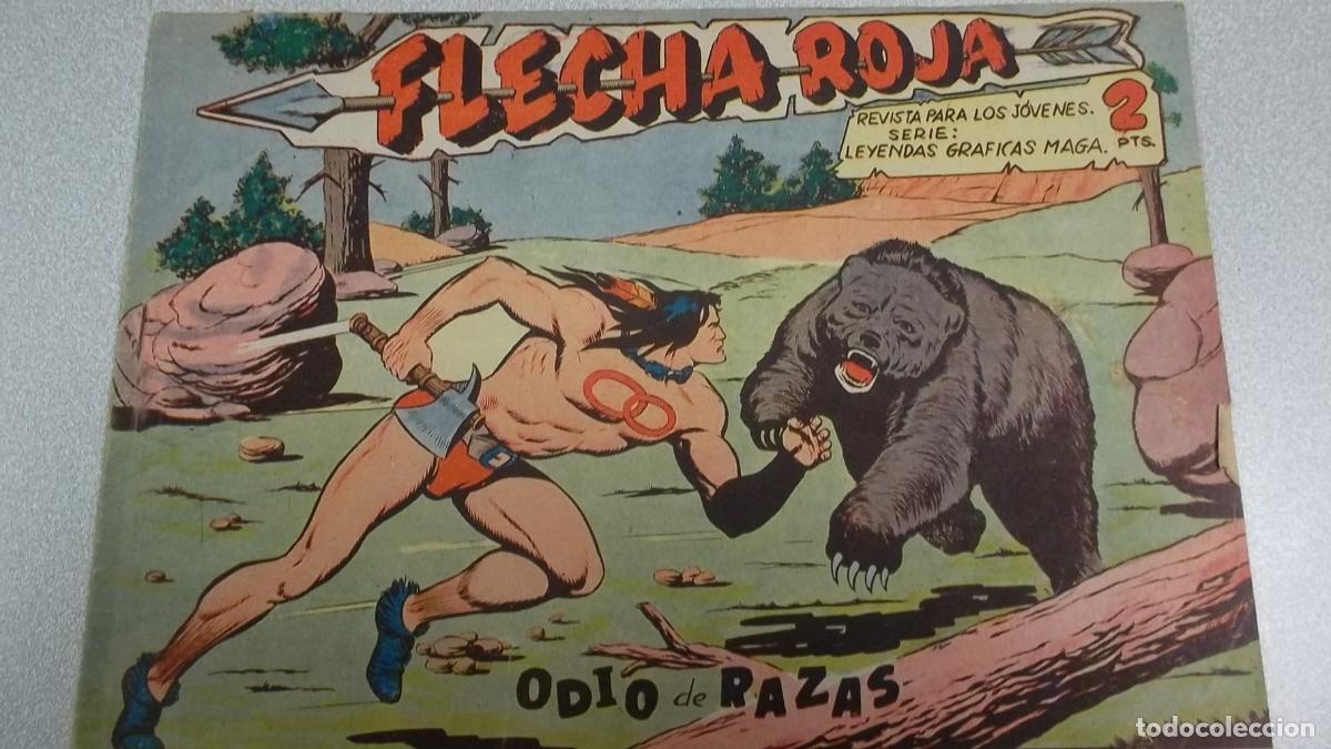 Libros: FLECHA ROJA N&ordm; 4 &iexcl;ODIO DE RAZAS! ORIGINAL MAGA 1962 - - Foto 1