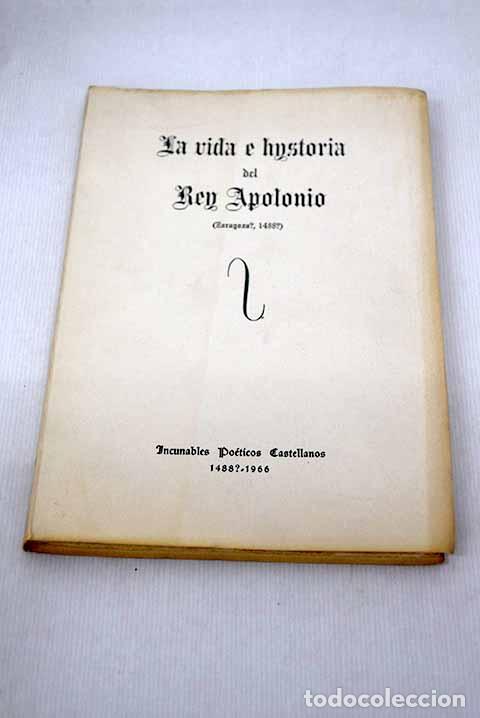 Libros: La vida e historia del Rey Apolonio: [Zaragoza 1488] - Foto 1