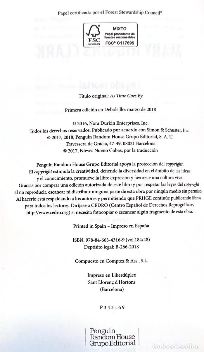 Libros: FT0791. Libro: Legado mortal. Autor: Mary Higgins Clark - Foto 2