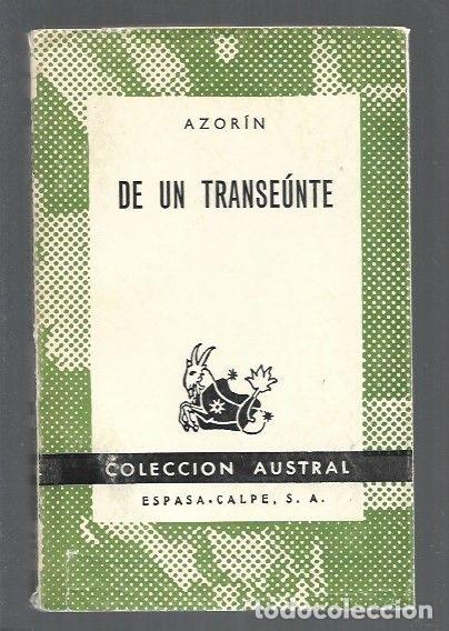 Libros: DE UN TRANSEUNTE - AZORIN (JOSE MARTINEZ RUIZ) - Foto 1