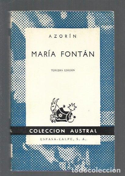 Libros: MARIA FONTAN - AZORIN (JOSE MARTINEZ RUIZ) - Foto 1