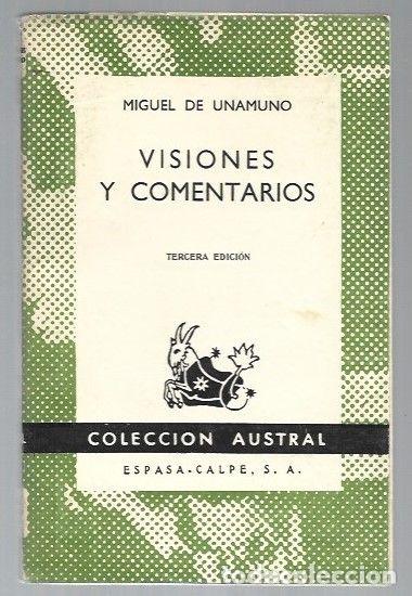 Libros: VISIONES Y COMENTARIOS - UNAMUNO, MIGUEL DE - Foto 1