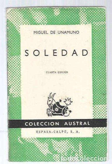 Libros: SOLEDAD - UNAMUNO, MIGUEL DE - Foto 1
