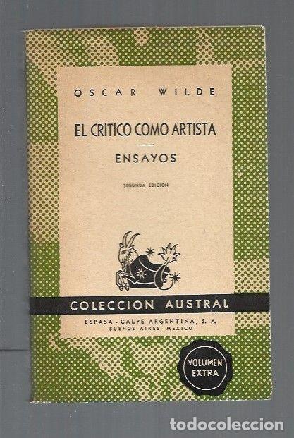 Libros: CRITICO COMO ARTISTA - EL / ENSAYOS - WILDE, OSCAR - Foto 1