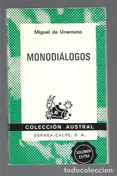 Libros: MONODIALOGOS - UNAMUNO, MIGUEL DE - Foto 1
