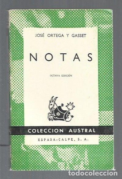 Libros: NOTAS - ORTEGA Y GASSET, JOSE - Foto 1