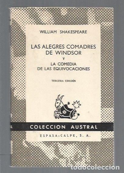 Libros: ALEGRES COMADRES DE WINDSOR - LAS / LA COMEDIA DE LAS EQUIVOCACIONES - SHAKESPEARE, WILLIAM - Foto 1