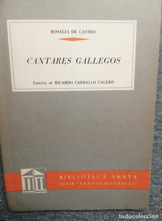 Libros: CANTARES GALLEGOS - Rosal&iacute;a De Castro - Foto 1
