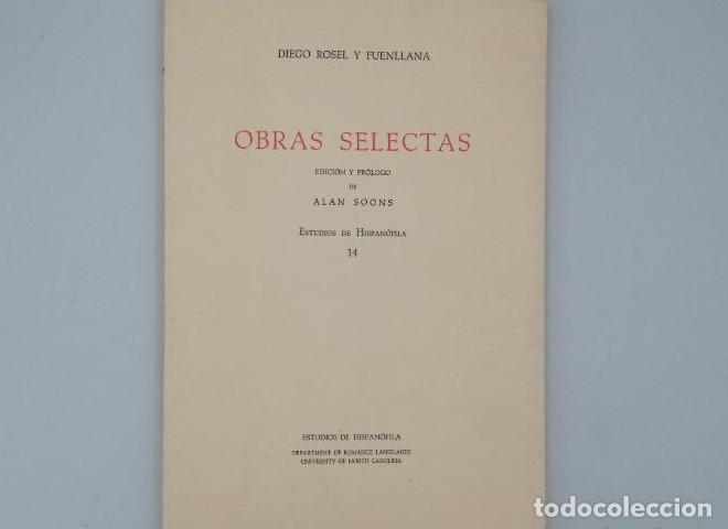 Libros: OBRAS SELECTAS - Diego Rosel Y Fuenllana - Foto 1