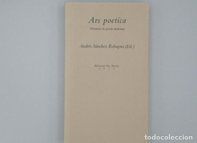 Libros: ARS PO&Eacute;TICA - Andr&eacute;s S&aacute;nchez Robayna - Foto 1