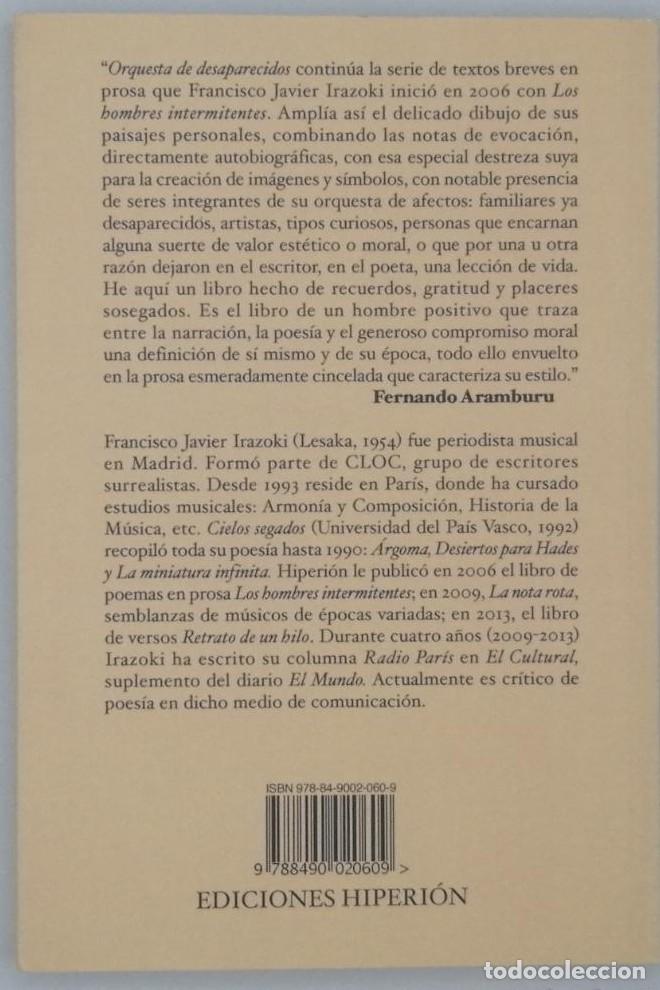 Libros: ORQUESTA DE DESAPARECIDOS - Francisco Javier Irazoki - Foto 2
