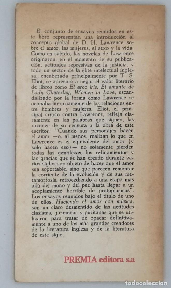 Libros: HACIENDO EL AMOR CON M&Uacute;SICA. D. H - Lawrence - Foto 2