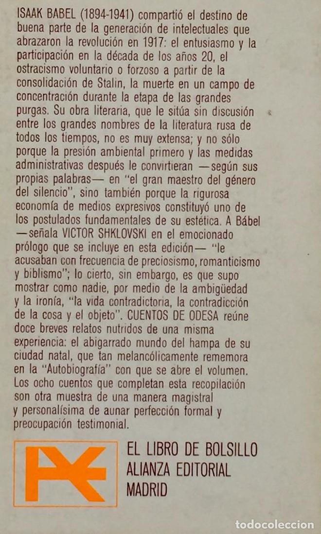 Libros: CUENTOS DE ODESSA Y OTROS RELATOS - Isaak Babel - Foto 2