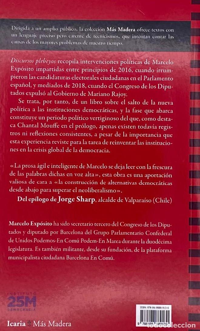 Libros: DISCURSOS PLEBEYOS - Marcelo Exp&oacute;sito - Foto 2