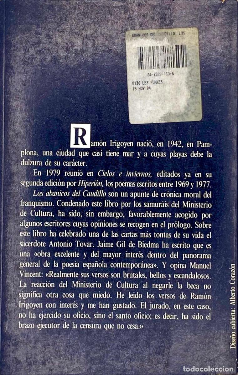 Libros: LOS ABANICOS DEL CAUDILLO - Ram&oacute;n Irigoyen - Foto 2