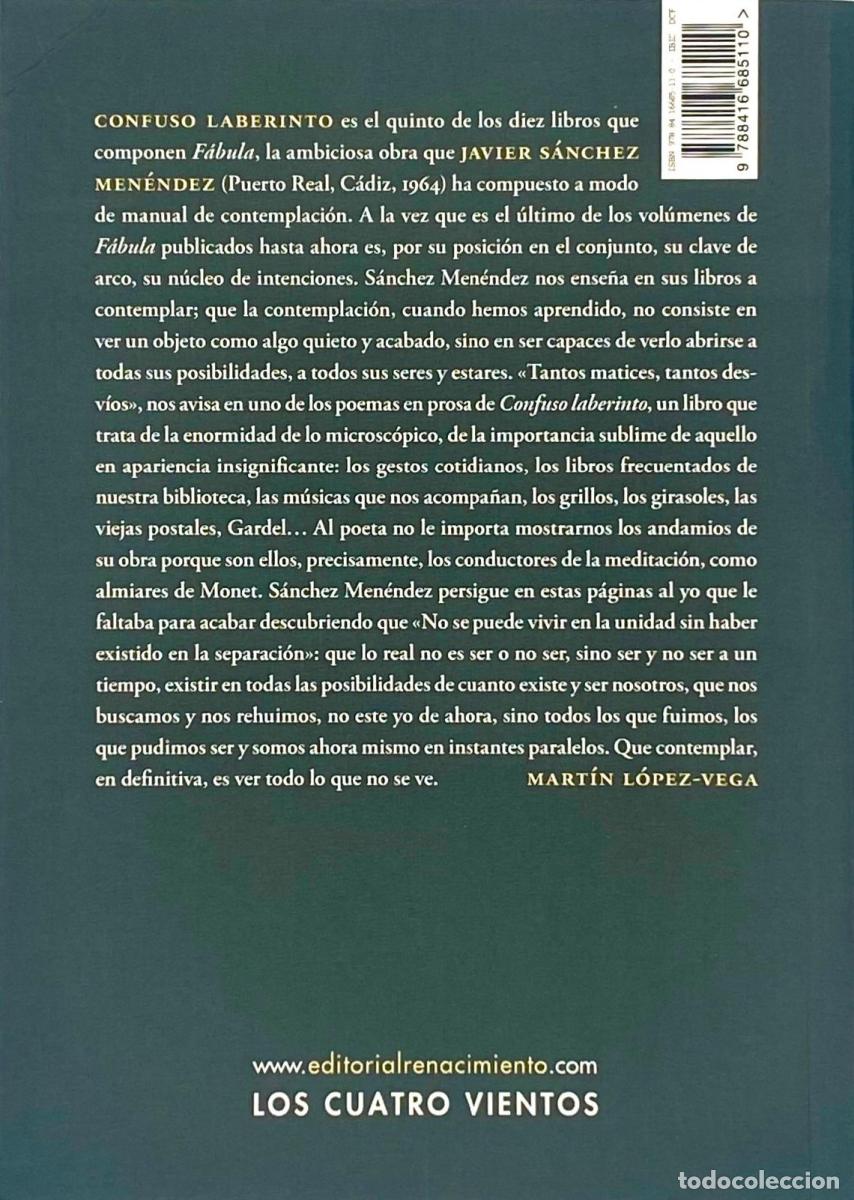 Libros: CONFUSO LABERINTO - Javier S&aacute;nchez Men&eacute;ndez - Foto 2