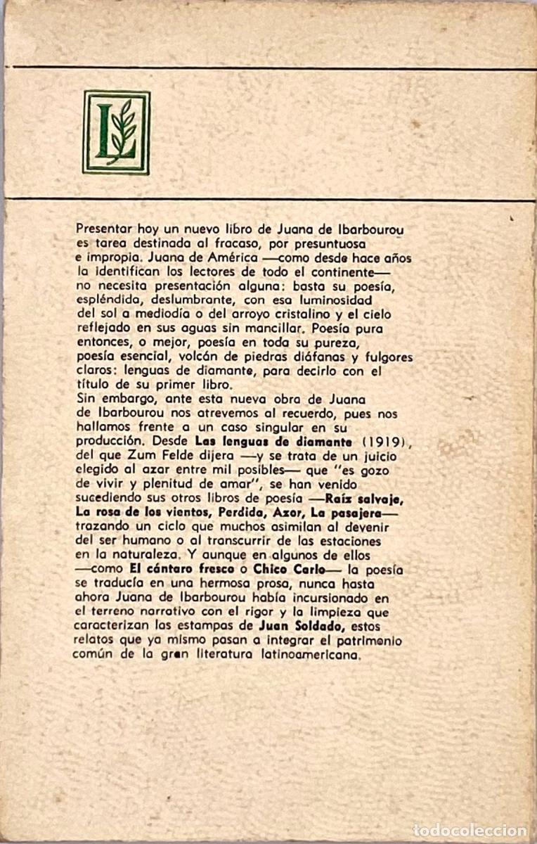 Libros: JUAN SOLDADO - Juana De Ibarbourou - Foto 2