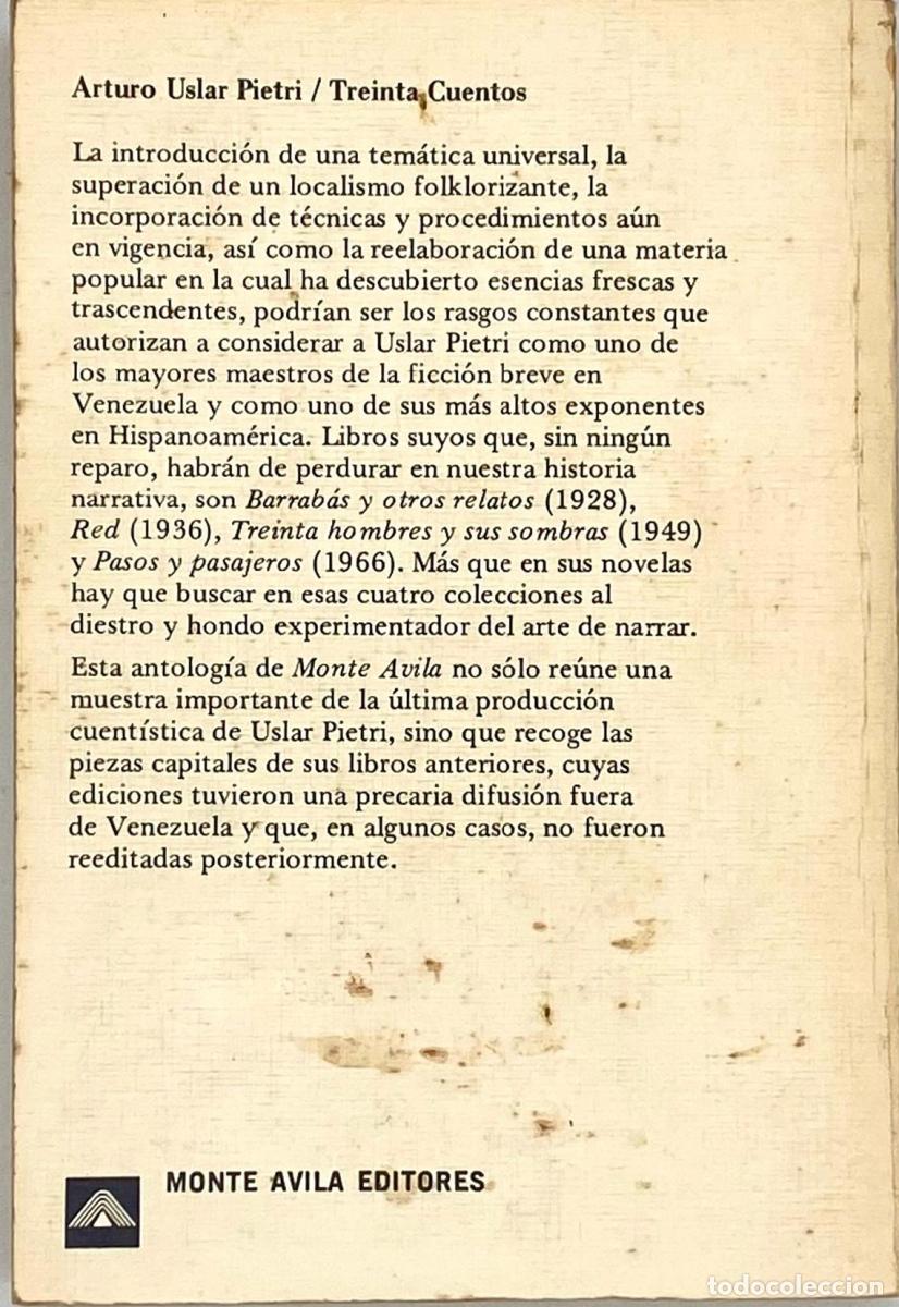 Libros: TREINTA CUENTOS - Arturo Uslar Pietri - Foto 2