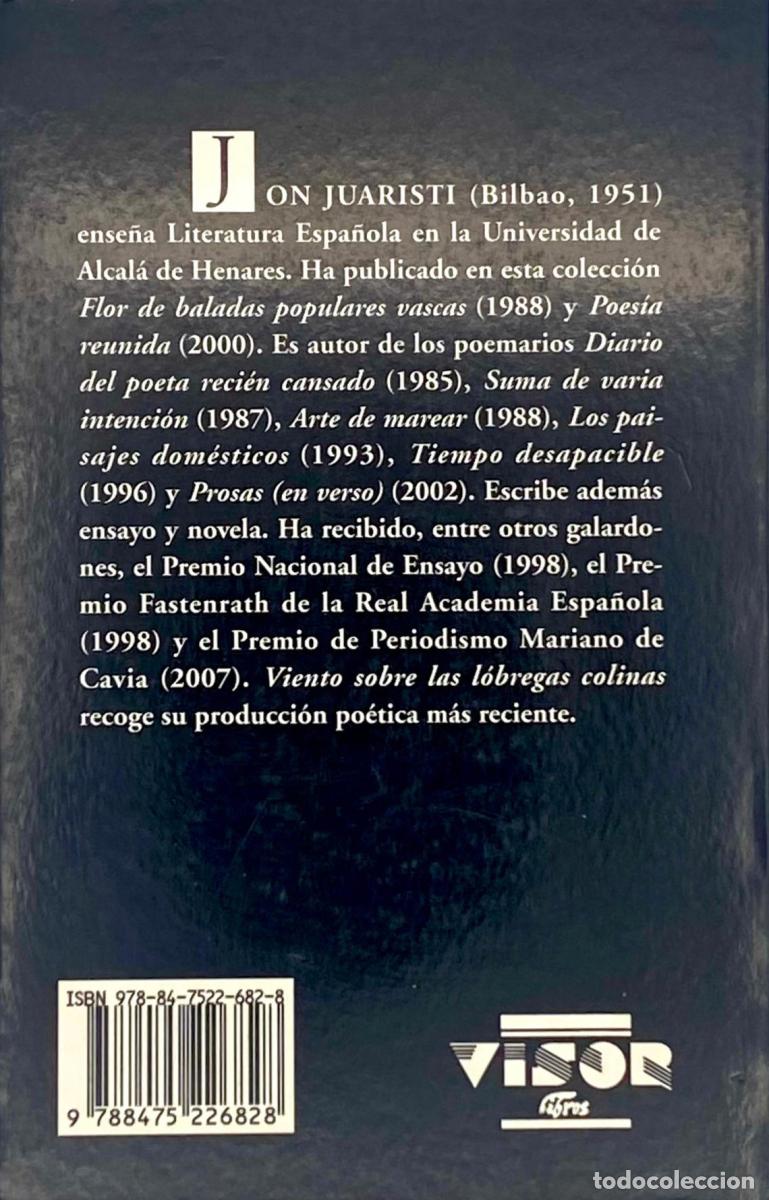 Libros: VIENTO SOBRE LAS L&Oacute;BREGAS COLINAS - Jon Juaristi - Foto 2